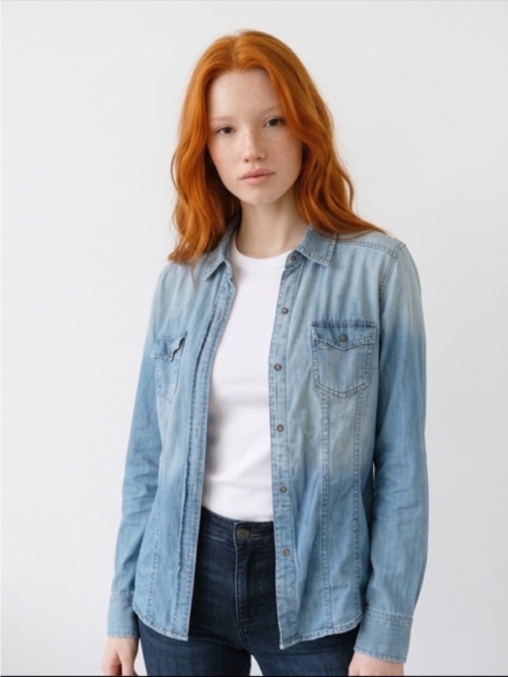 Calvin Klein button down denim shirt. Spring/summer start